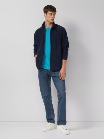 s.Oliver Tricou barbati din bumbac, Regular fit, Turcoaz - Img 4