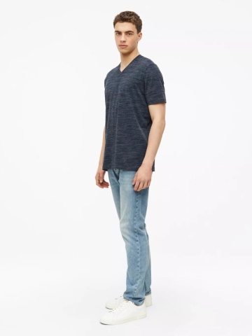 s.Oliver Tricou cu anchior, barbati, din amestec de bumbac, Regular fit, Bleumarin inchis - Img 5