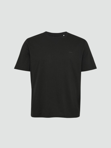 Tricou cu maneca scurta si decolteu la baza gatului, barbati big sizes, Negru - Img 6