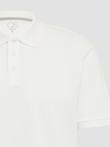 Tricou polo din bumbac, barbati, croiala Regular Fit, Alb - Img 5