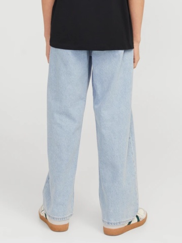 Jack & Jones Blugi baieti, ALEX, cu talie inalta si croiala Baggy Fit, Albastru deschis - Img 2