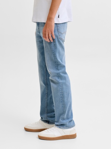 Jack & Jones Blugi baieti, CLARK, cu talie joasa si croiala Regular fit, Albastru deschis - Img 3