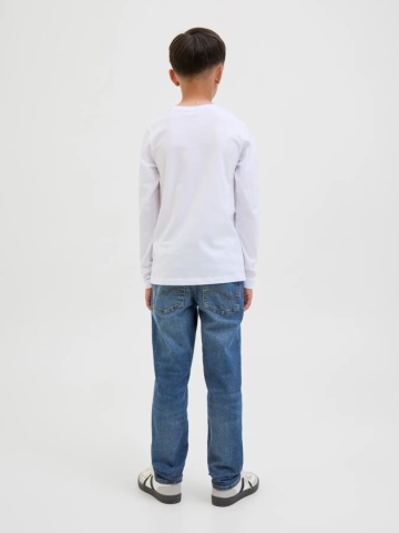 Jack & Jones Blugi baieti, Glenn, cu talie joasa si croiala Slim fit, Albastru inchis - Img 6