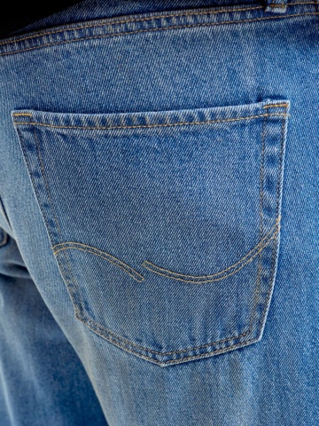 Jack & Jones Blugi barbati ALEX, cu talie inalta si croiala Baggy fit, Albastru - Img 4