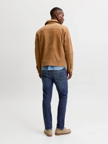 Jack & Jones Blugi barbati CLARK, cu talie medie si croiala Regular fit, Albastru inchis - Img 5
