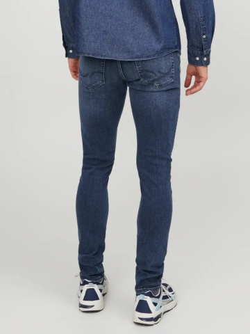Jack & Jones Blugi barbati Glenn, cu talie joasa si croiala Slim fit, Albastru inchis - Img 2