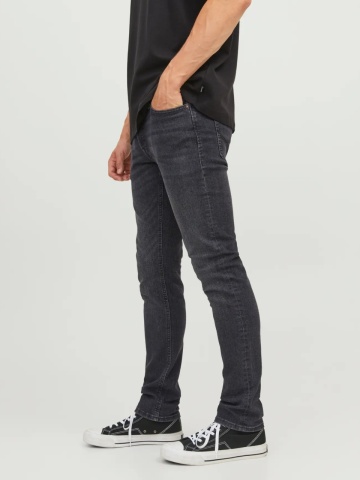 Jack & Jones Blugi barbati GLENN, cu talie joasa si croiala Slim fit, Negru - Img 5