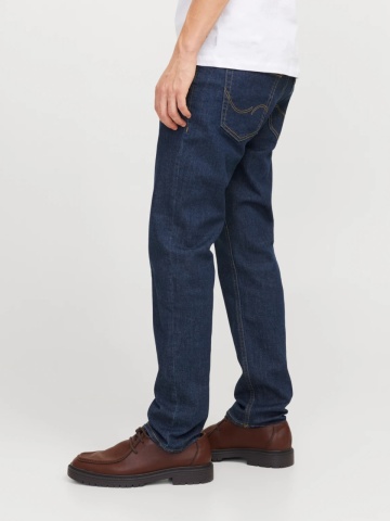 Jack & Jones Blugi barbati GLENN, talie joasa, croiala Slim fit, Albastru inchis - Img 4