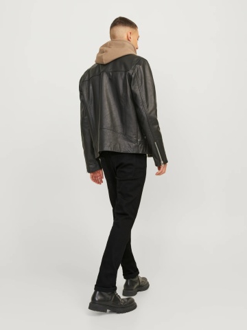 Jack & Jones Blugi barbati GLENN, talie joasa, croiala Slim fit, Negru - Img 7