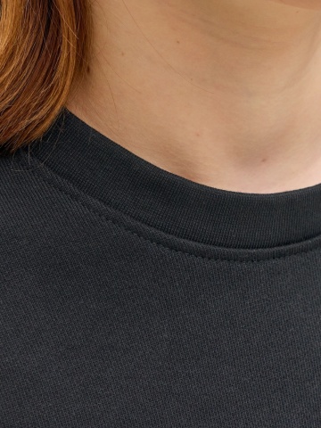 Jack & Jones Bluza baieti, Relaxed fit, cu decolteu la baza gatului, Negru - Img 3