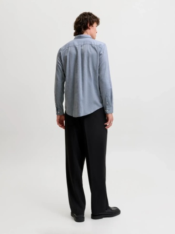Jack & Jones Camasa barbati, din bumbac, Regular Fit, JJEFIELD, Gri inchis - Img 2