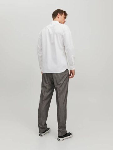 Jack & Jones Camasa barbati non-iron, din bumbac organic, Slim Fit, JPRBLAPARKER, Alb - Img 2