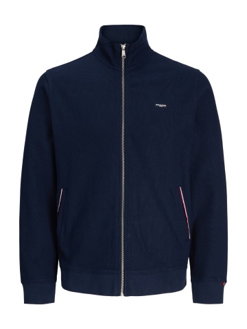 Jack & Jones Cardigan tricotat barbati, din bumbac organic, Regular fit, JPRBLUALVES, Bleumarin inchis - Img 7