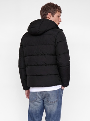 Jack & Jones Geaca barbati, PUFFER, cu gluga, Regular fit, JJEFREDDIE, Negru - Img 2