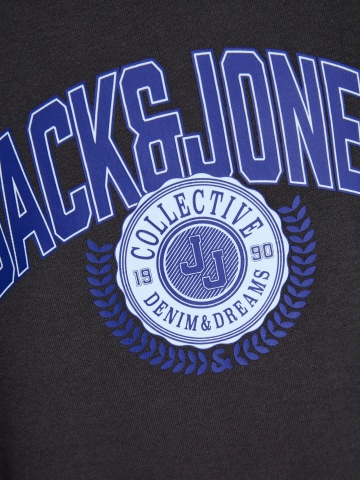 Jack & Jones Hanorac baieti, Regular Fit, fara buzunare, cu imprimeu cu logo, JJCOLLEGEY, Gri inchis - Img 7