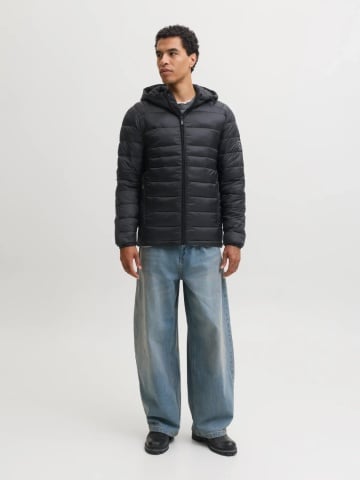 Jack & Jones Jacheta matlasata, barbati, cu gluga, Regular fit, JJEKINGSLEY, Negru - Img 6