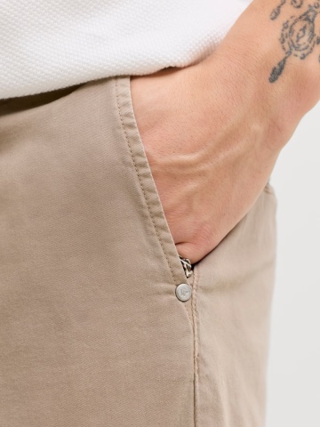 Jack & Jones, Pantaloni chino barbati, cu talie medie, Regular Fit, Jpstollie, Maro - Img 4