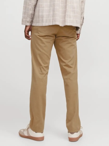 Jack & Jones, Pantaloni chino barbati, cu talie medie, Relaxed Fit, JPSTKANE BARRET, Maro - Img 2