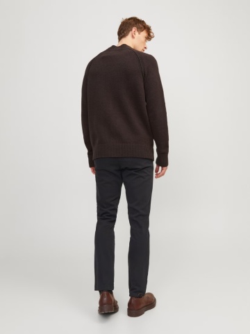 Jack & Jones Pantaloni chino barbati, Dave, croiala Slim fit, Negru - Img 6