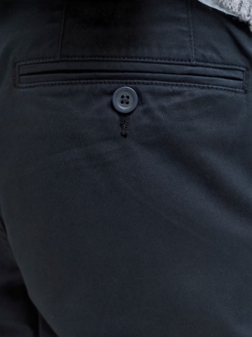 Jack & Jones, Pantaloni chino, barbati, Jpstollie Vance, Regular Fit, cu talie medie, Bleumarin inchis - Img 4