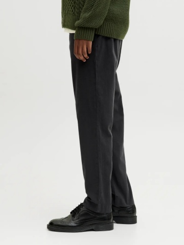 Jack & Jones, Pantaloni chino barbati, Kenso, casual, cu talie medie si croiala Conica, Negru - Img 3