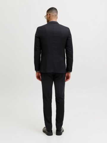 Jack & Jones Pantaloni costum barbati, din amestec de lana, Super Slim, JPRSOLARIS Premium, Negru - Img 6