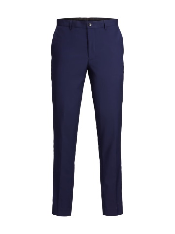 Jack & Jones Pantaloni costum barbati, JPRFRANCO, cu croiala Super Slim fit, Bleumarin inchis - Img 8