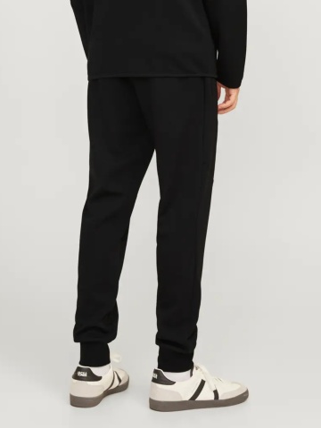 Jack & Jones Pantaloni de trening barbati, cu talie medie, Slim fit, JPSTWILL FUSION, Negru - Img 2