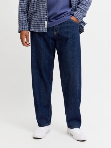 Jack & Jones Plus Blugi CHRIS barbati big sizes, cu talie inalta si croiala Relaxed fit, Indigo