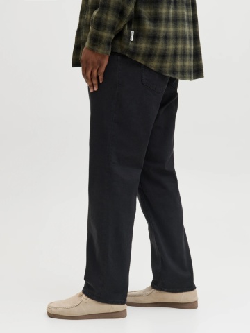 Jack & Jones Plus Blugi JJIGLENN, barbati big sizes, cu talie joasa si croiala Slim fit, Negru - Img 3