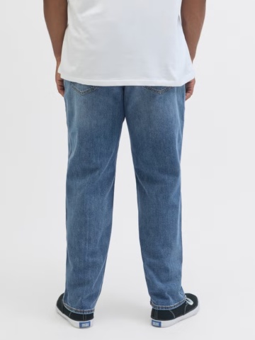 Jack & Jones Plus Blugi Mike, barbati big sizes, cu talie joasa si croiala Comfort Fit, Abastru deschis - Img 2