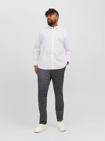 Jack & Jones Plus Camasa barbati big sizes, Joe, Regular fit, Alb - Img 6