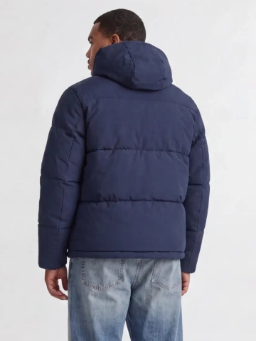 Jack & Jones Plus Geaca barbati big sizes, cu gluga, Regular fit, JJGALAXY, Bleumarin inchis - Img 2