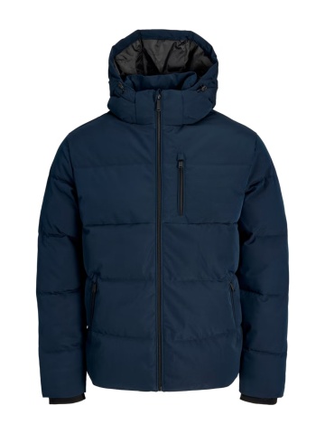 Jack & Jones Plus Geaca barbati big sizes, PUFFER, cu gluga, JJEBECKS, Bleumarin inchis - Img 6