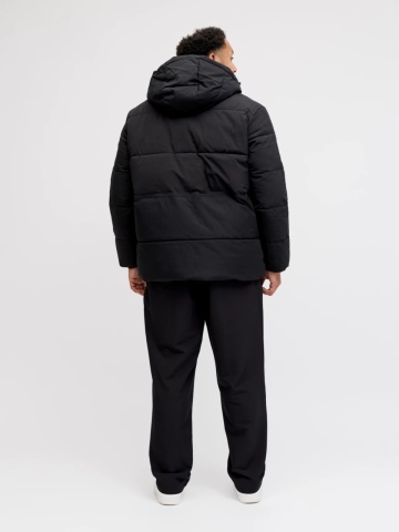 Jack & Jones Plus Geaca barbati cu gluga, 2 buzunare oblice si croiala Regular fit, Negru - Img 2