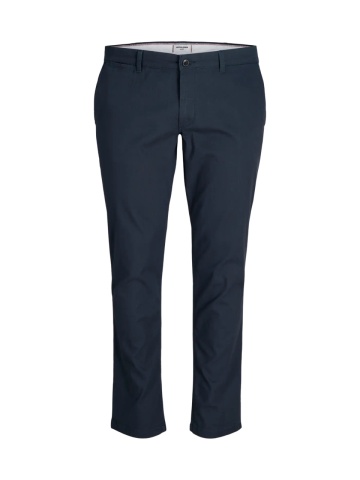 Jack & Jones Plus Pantaloni chino, JPSTMARCO JJDAVE, barbati big sizes, Slim Fit, Bleumarin inchis - Img 8
