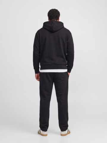 Jack & Jones Plus Pantaloni de trening barbati big sizes, cu talie medie, croiala Relaxed fit, JPSTKANE BRADLEY, Negru - Img 3