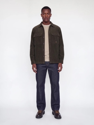 Jack & Jones Pulover barbati din bumbac organic, decolteu la baza gatului, Regular Fit, JPRBLUALVES, Bej - Img 7