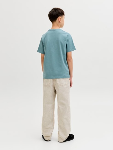 Jack & Jones Tricou baieti, Regular fit la baza gatului, Albastru - Img 2