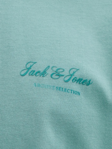 Jack & Jones Tricou barbati, din bumbac, Relaxed Fit, JJEARCHIVE, Verde deschis - Img 5
