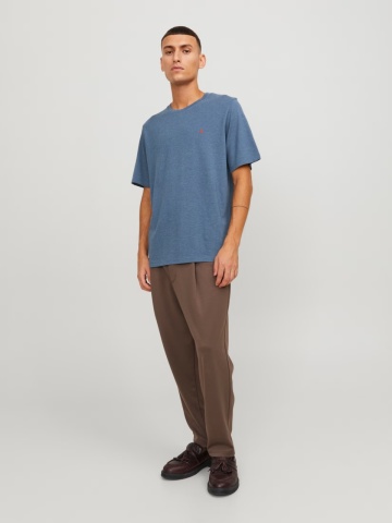Jack & Jones Tricou barbati JJEPAULOS TEE SS, Standard Fit, Albastru inchis - Img 6