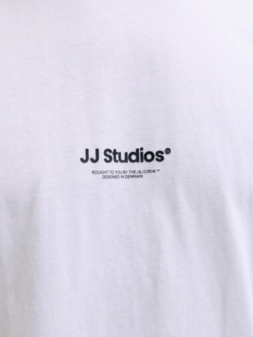 Jack & Jones Tricou barbati, JJESOHO TEE SS, la baza gatului, Relaxed Fit, Alb - Img 4