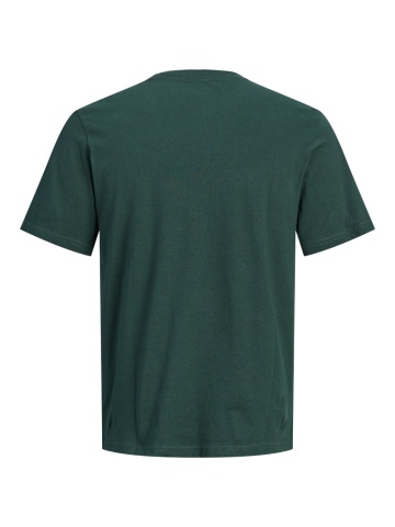 Jack & Jones Tricou la baza gatului baieti, din bumbac, Regular fit, Verde inchis - Img 2