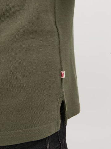 Jack & Jones Tricou polo Basic, Slim Fit, din bumbac, Olive - Img 5