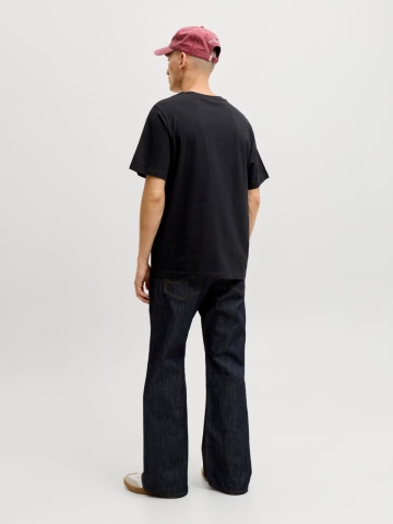 Jack & Jones Tricou simplu, barbati, cu logo, din 100% bumbac, Negru - Img 7