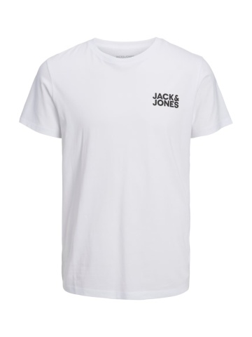 Jack & Jones Tricou simplu, barbati, din 100% bumbac, cu logo, Alb - Img 8