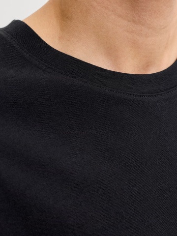 Jack & Jones Tricou simplu, barbati, din 100% bumbac, cu logo, Negru - Img 5