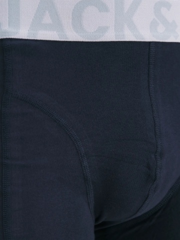 Jack & Jones Underwear barbati, Set 3 perechi de boxeri, banda cu logo, Bleumarin inchis - Img 4
