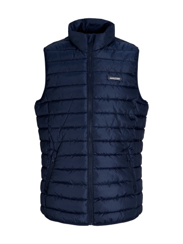 Jack & Jones Vesta baieti, cu fermoar, Regular fit, JJELVIS, Bleumarin inchis - Img 7