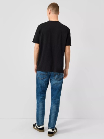 Q/S by s.Oliver Tricou barbati cu maneca scurta, din jerseu de bumbac, Regular fit, Negru - Img 5
